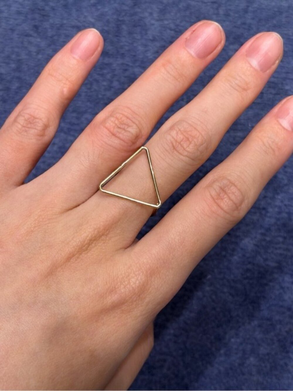 Gold Open Triangle Ring